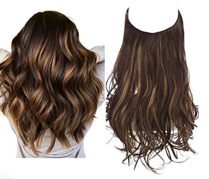 Real hair extensions with a natural color gradient