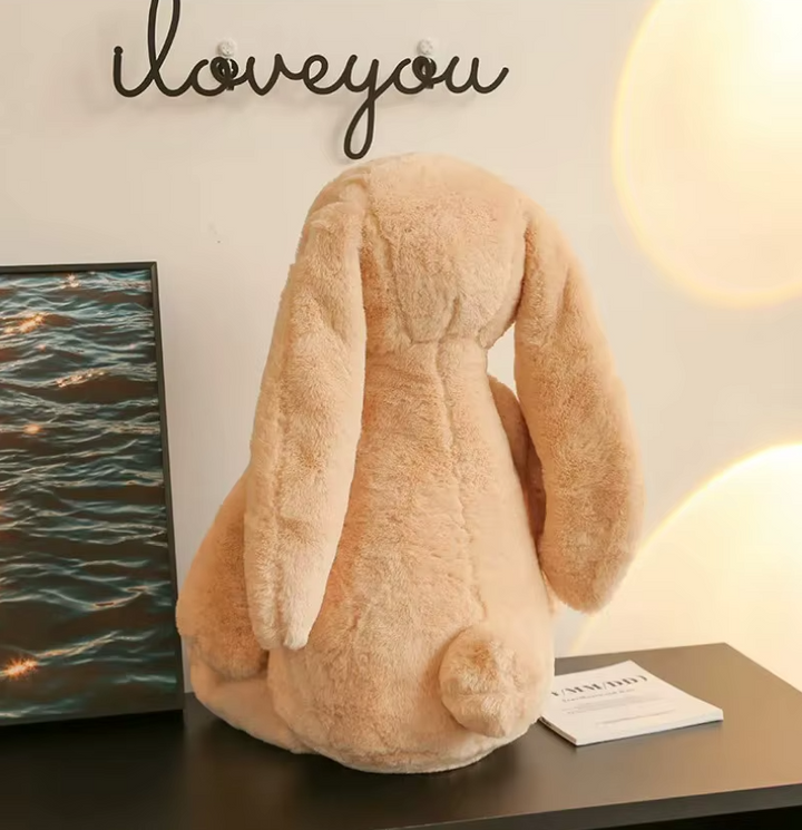 Plush rabbit with long ears – cuddly toy for children and adults