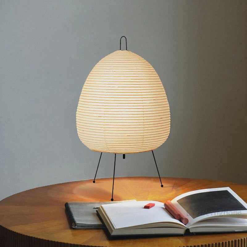 Japanese rice paper lamp – Minimalist design &amp; soft light for tranquil rooms