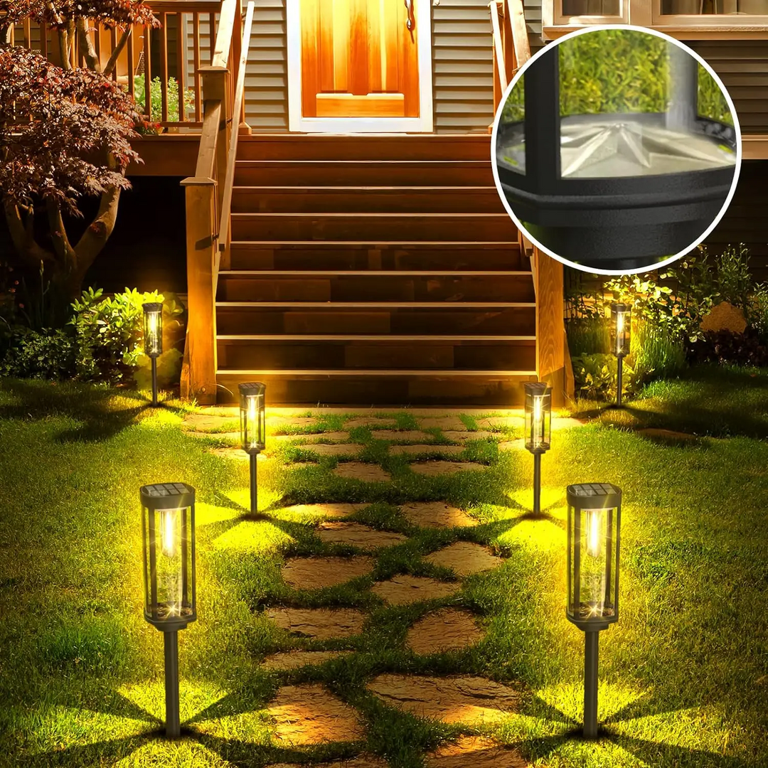 Weatherproof solar lantern for garden and terrace 