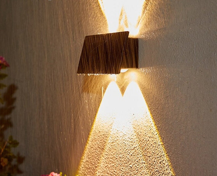 Elegant modern solar wall light for stylish outdoor areas