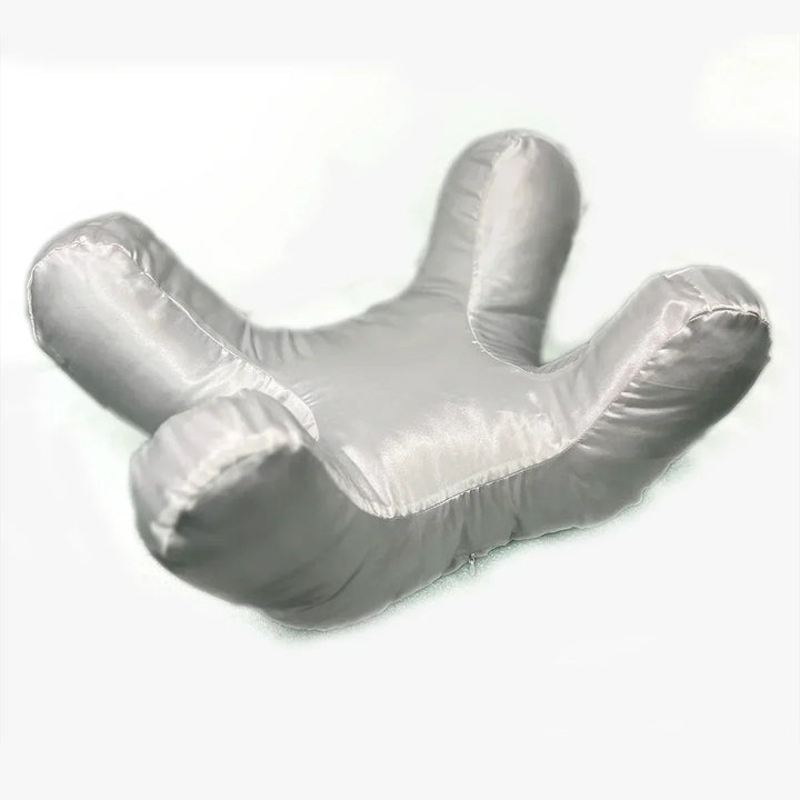 Pillow set with side support and decorative stitching