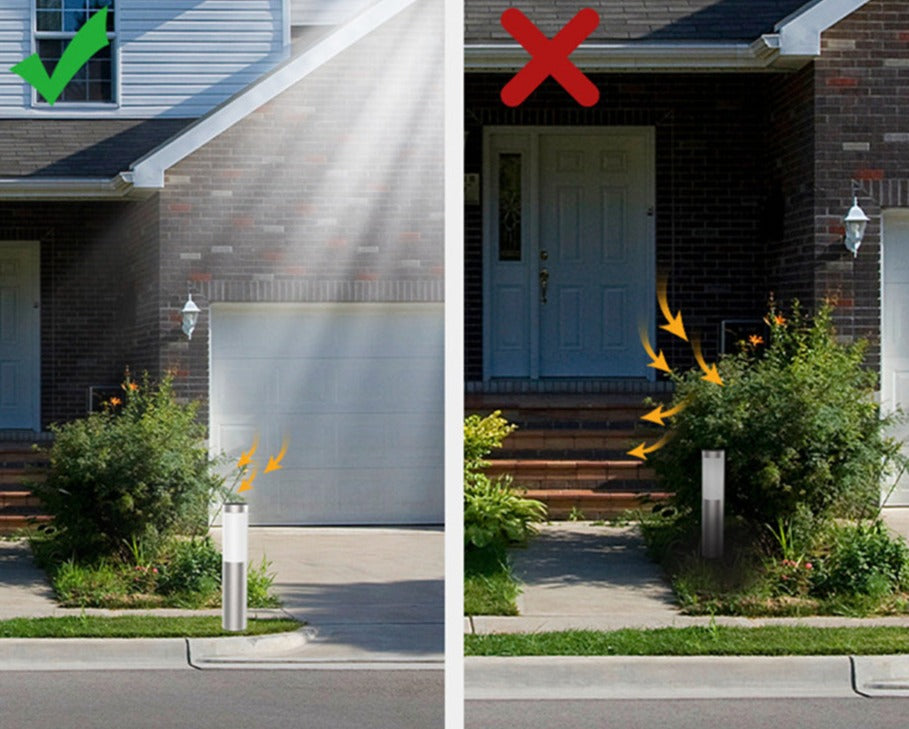 Energy-efficient waterproof solar lamp for paths and driveways