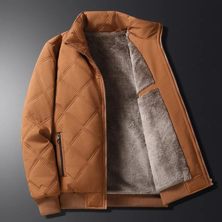 Men's Short Winter Jacket with Zipper 