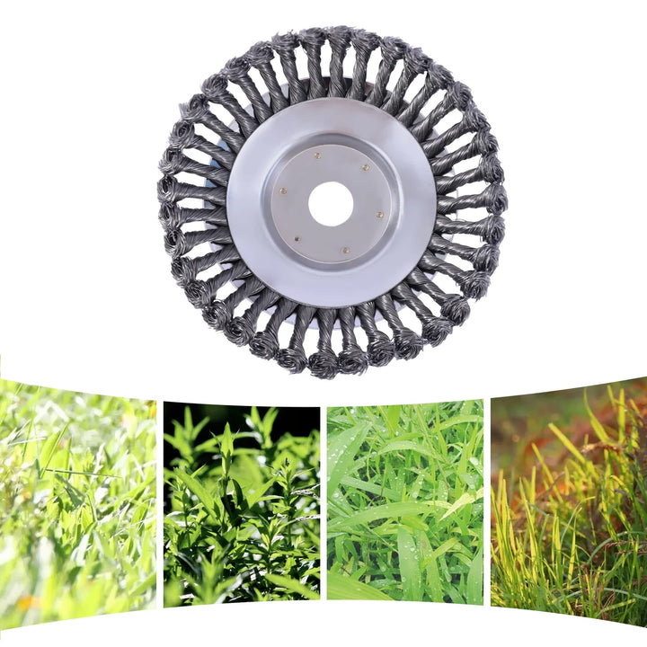 High-performance weed brush head for brushcutters for efficient garden maintenance