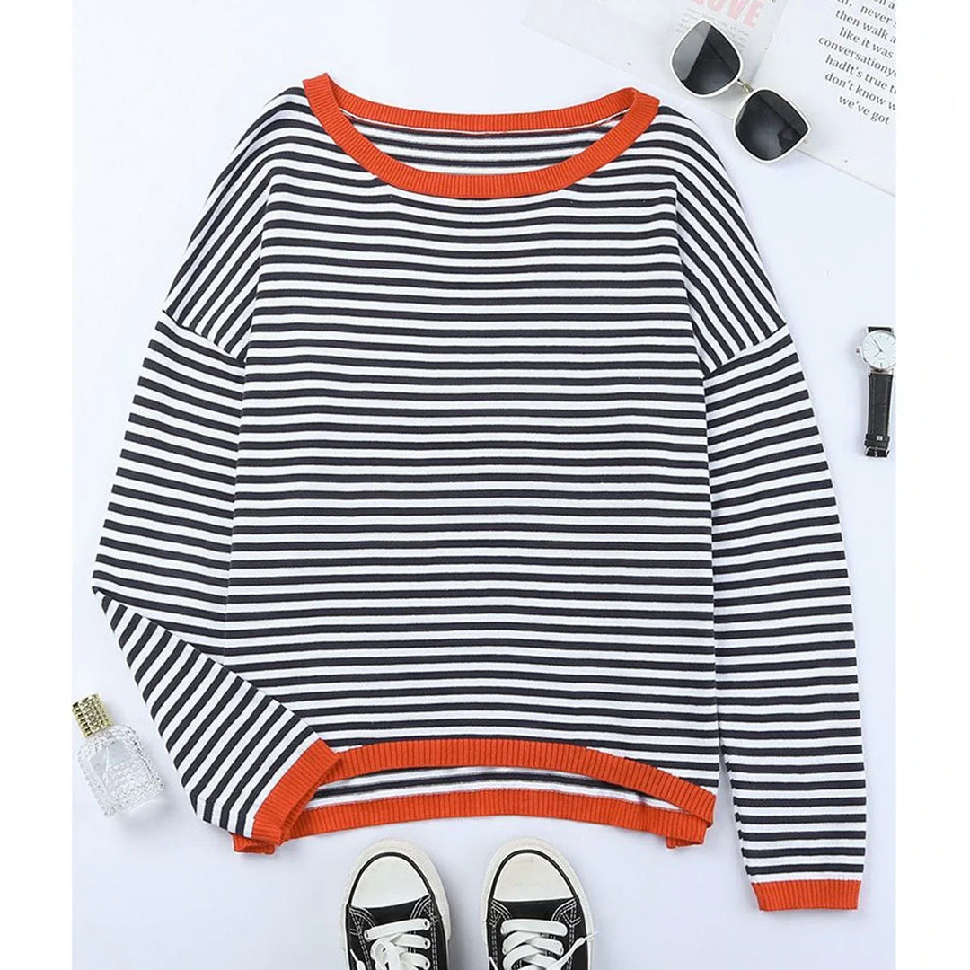Women's Striped T-Shirt with Elegant Design