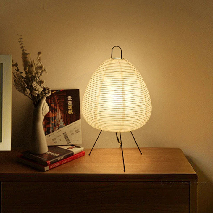 Japanese rice paper lamp – Minimalist design &amp; soft light for tranquil rooms