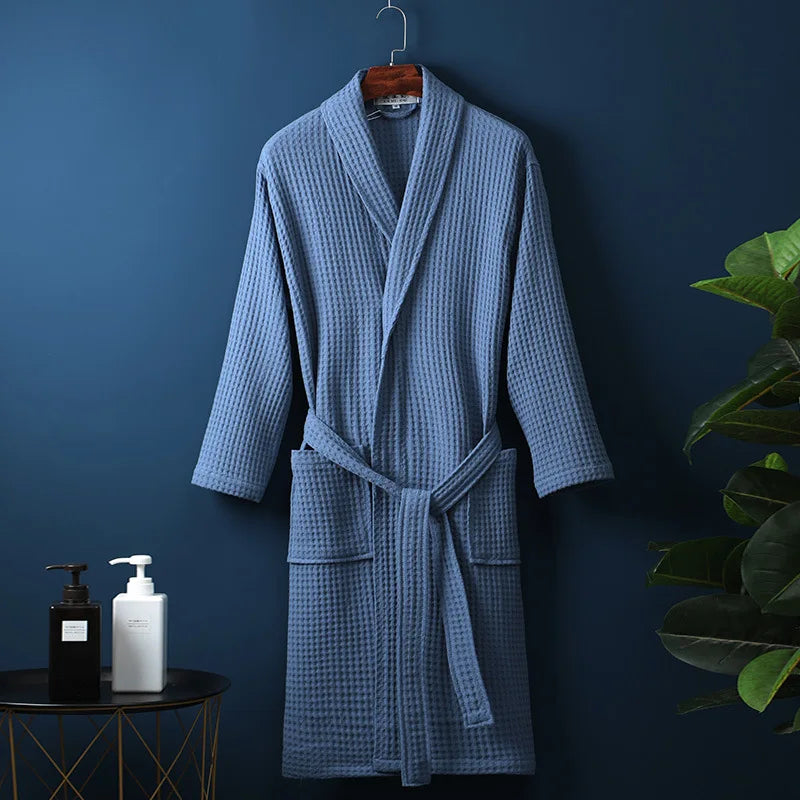 Breathable waffle bathrobe for women &amp; men