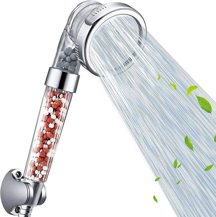 Shower head with 3 spray patterns and filter system