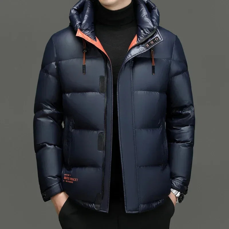 Herren Puffer Winterjacke Mit Kapuze
