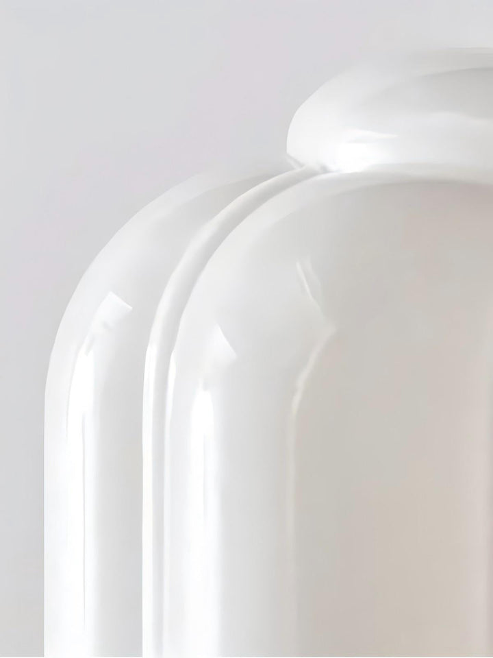 Vintage ceiling light made of frosted glass