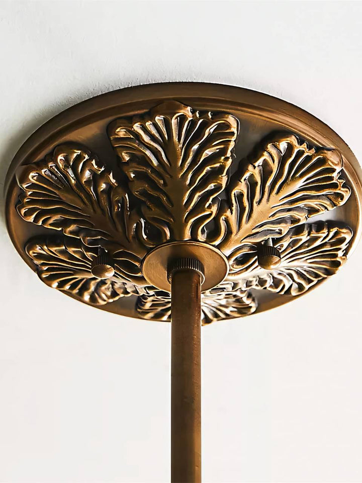 Vintage ceiling light made of frosted glass