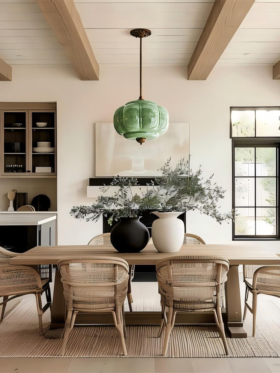 Vintage ceiling light made of frosted glass