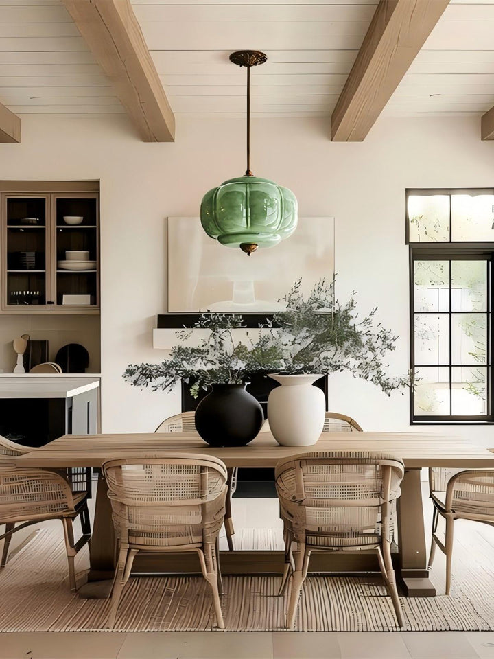 Vintage ceiling light made of frosted glass