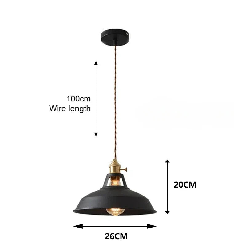 Retro industrial pendant lamp – vintage pendant light for kitchen and bar