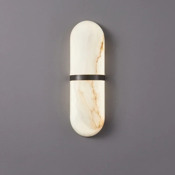 Scandinavian modern LED wall light with stone look for living room