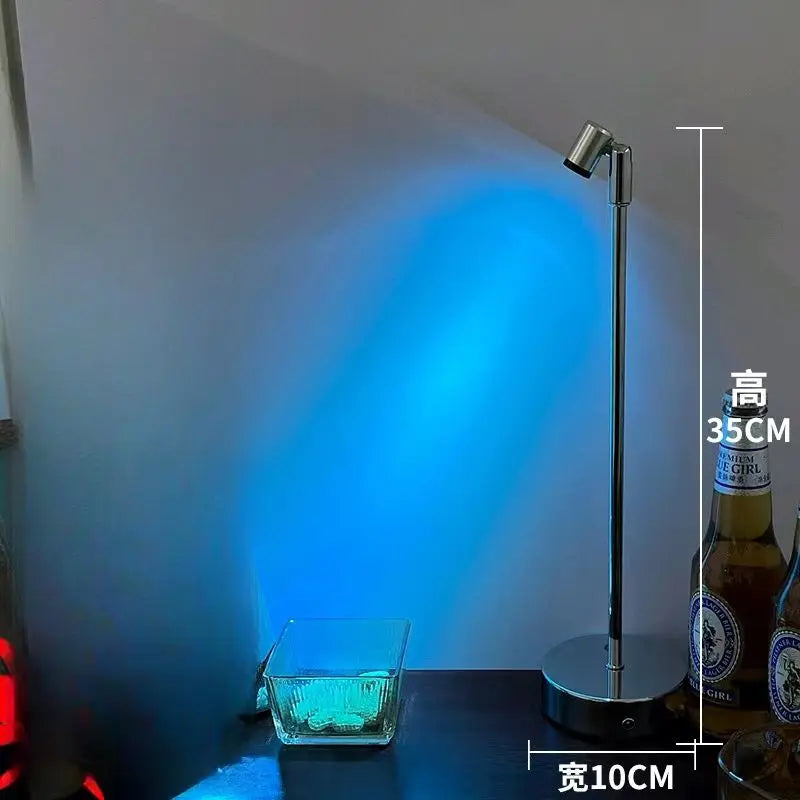 LED table lamp with touch dimmer and USB charging