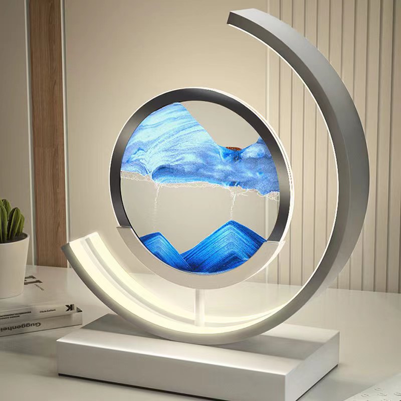Calming Sand Art Table Lamp - Peaceful Home Decoration