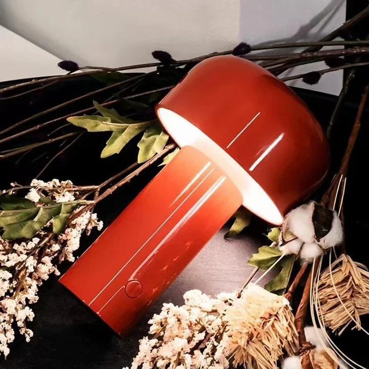 Rechargeable mushroom table lamp with touch control