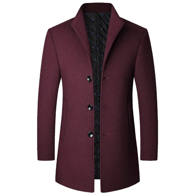 Men's single-breasted quilted coat 