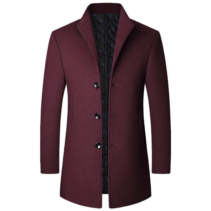 Men's single-breasted quilted coat 
