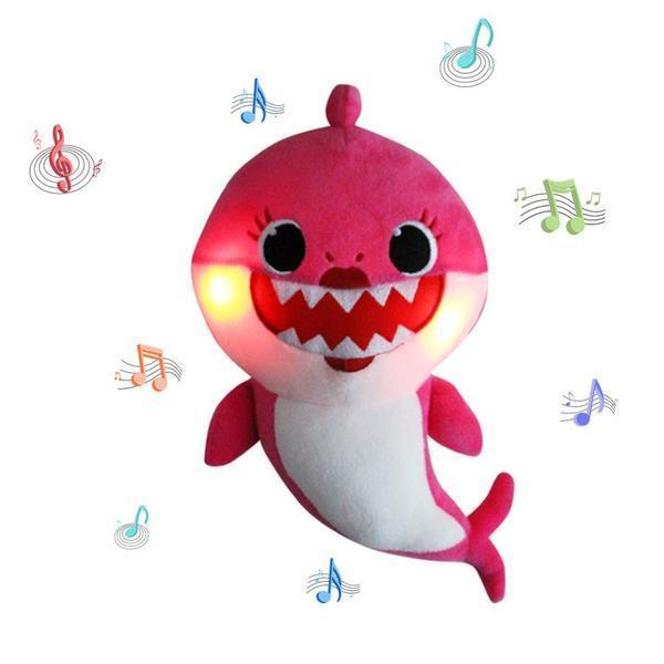 Plush Baby Shark Toy with Light and Music 