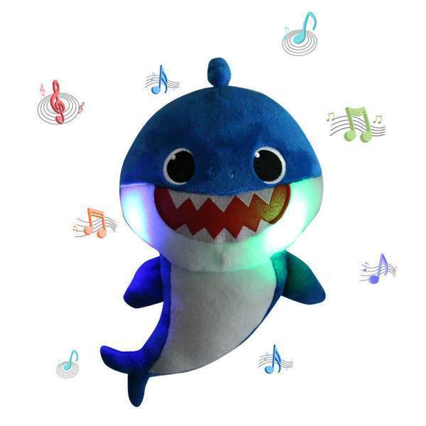 Plush Baby Shark Toy with Light and Music 