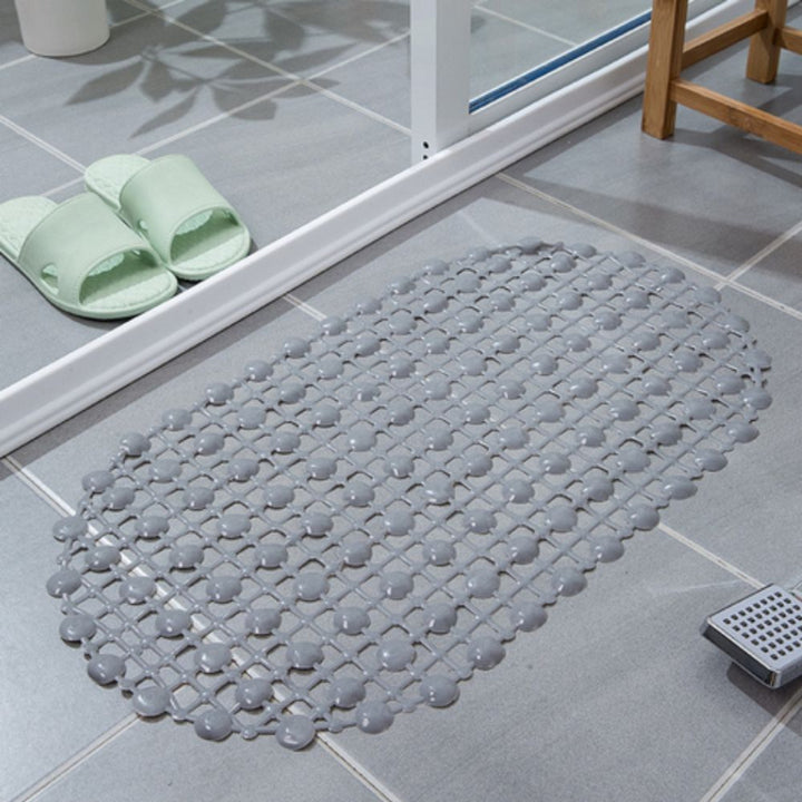 Non-slip shower mat with suction cups and fast water drainage