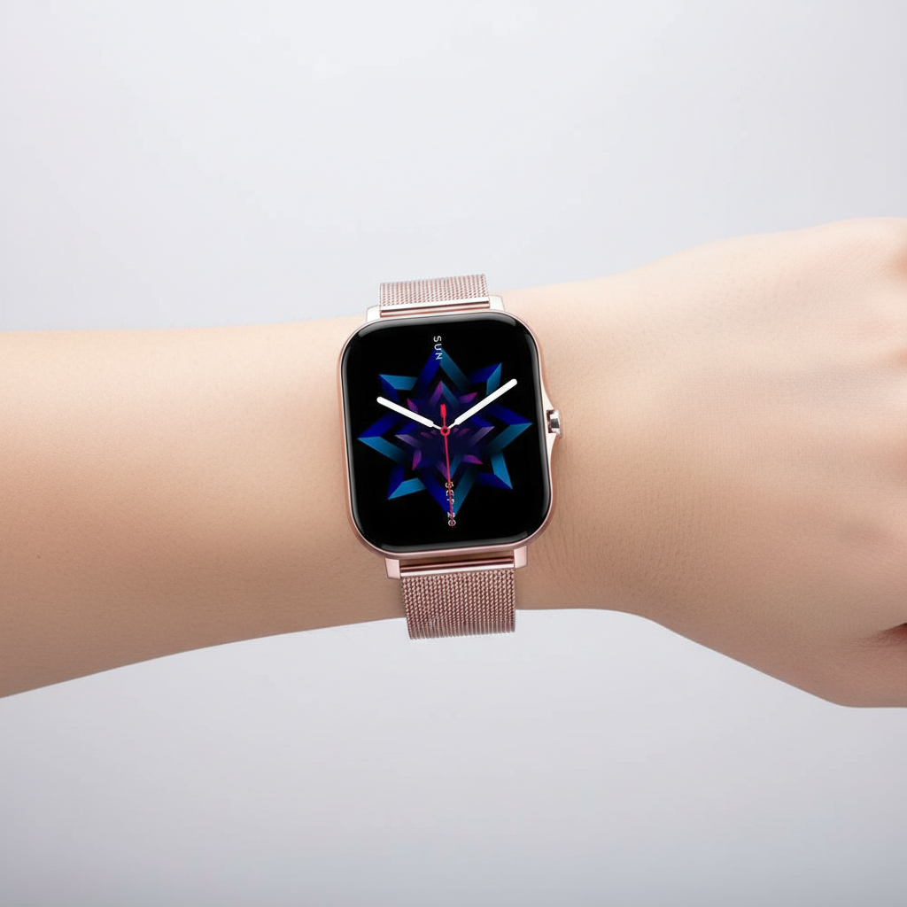 Smartwatch with fitness tracker and touchscreen 