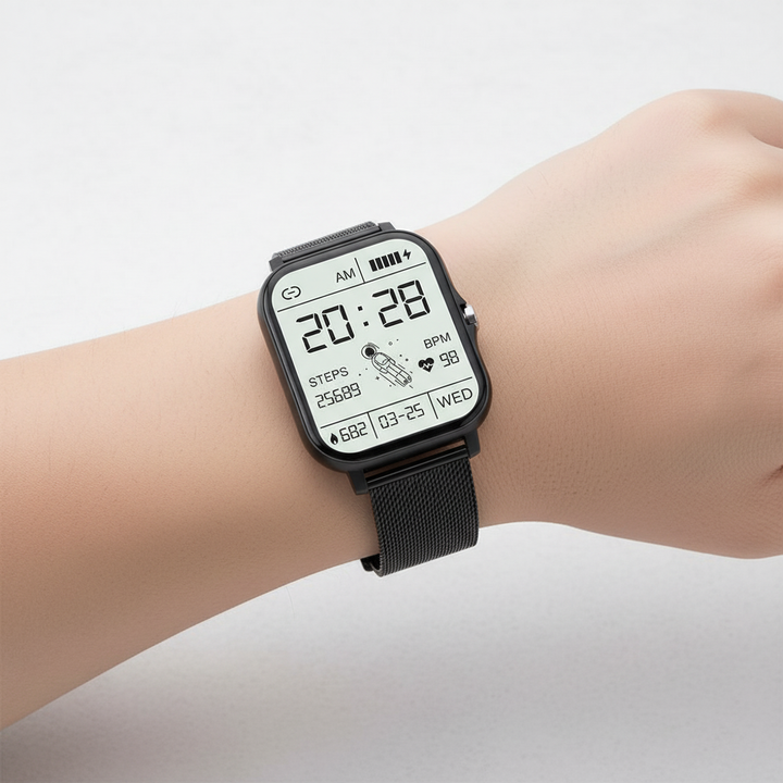 Smartwatch with fitness tracker and touchscreen 