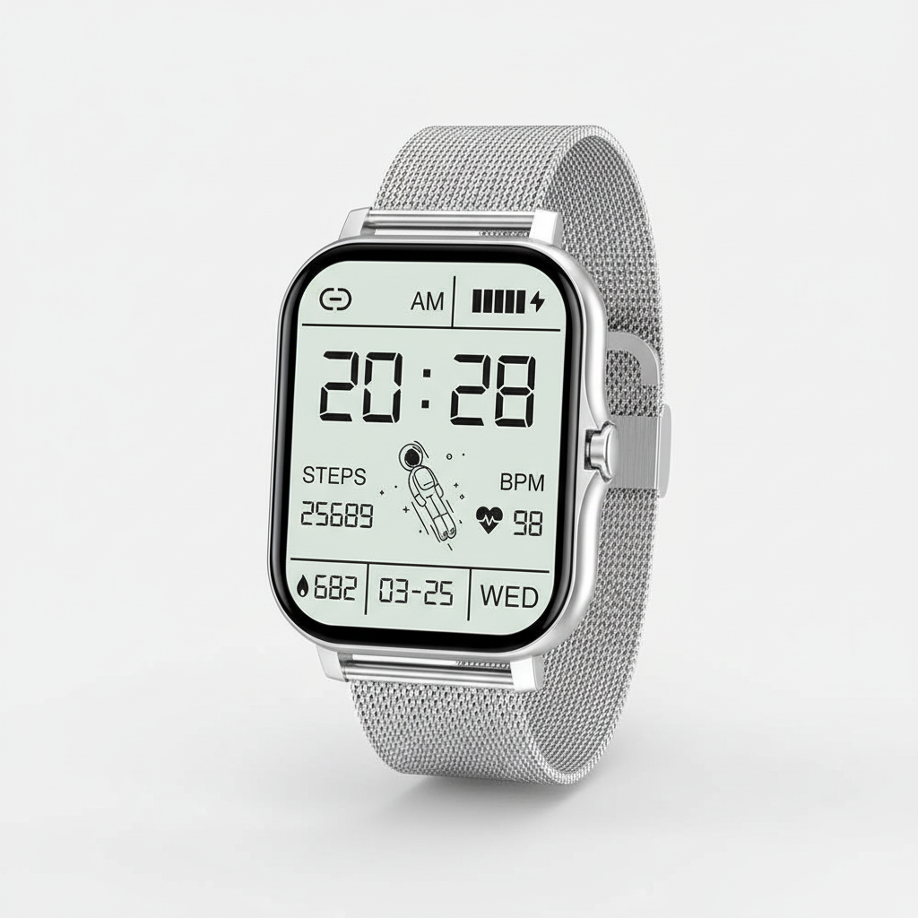 Smartwatch with fitness tracker and touchscreen 