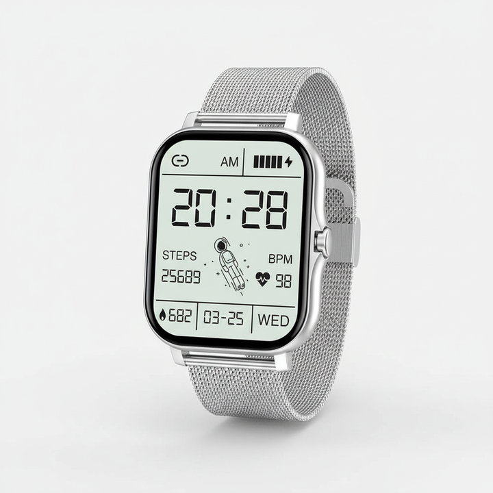 Smartwatch with fitness tracker and touchscreen 