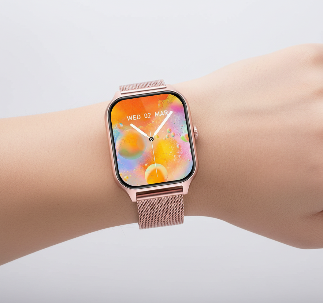 Smartwatch with fitness tracker and touchscreen 