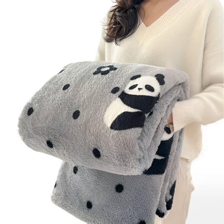 Checkered fleece blanket – Colorful plaid with a cheerful pattern for all seasons 