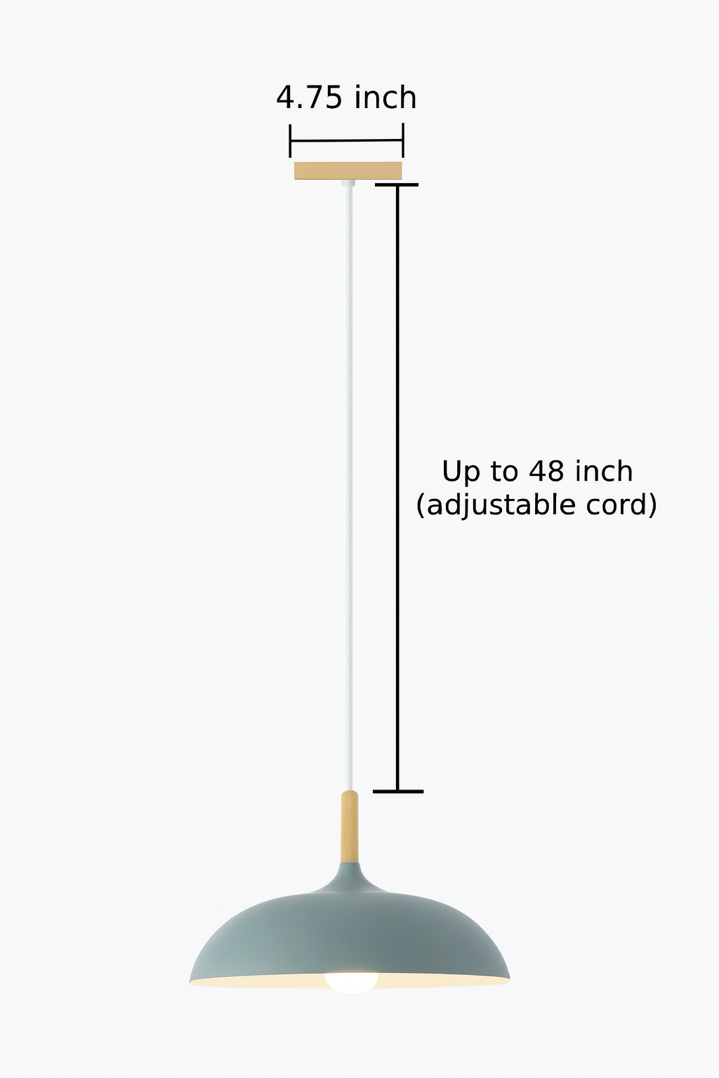 Pendelleuchten aus Metall und Holz in sanften Pastellfarben