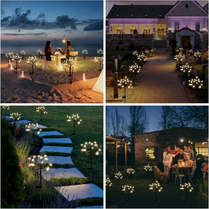 Wasserfeste Solar-Lichterkette mit warmweißem Licht für Balkon oder Terrasse