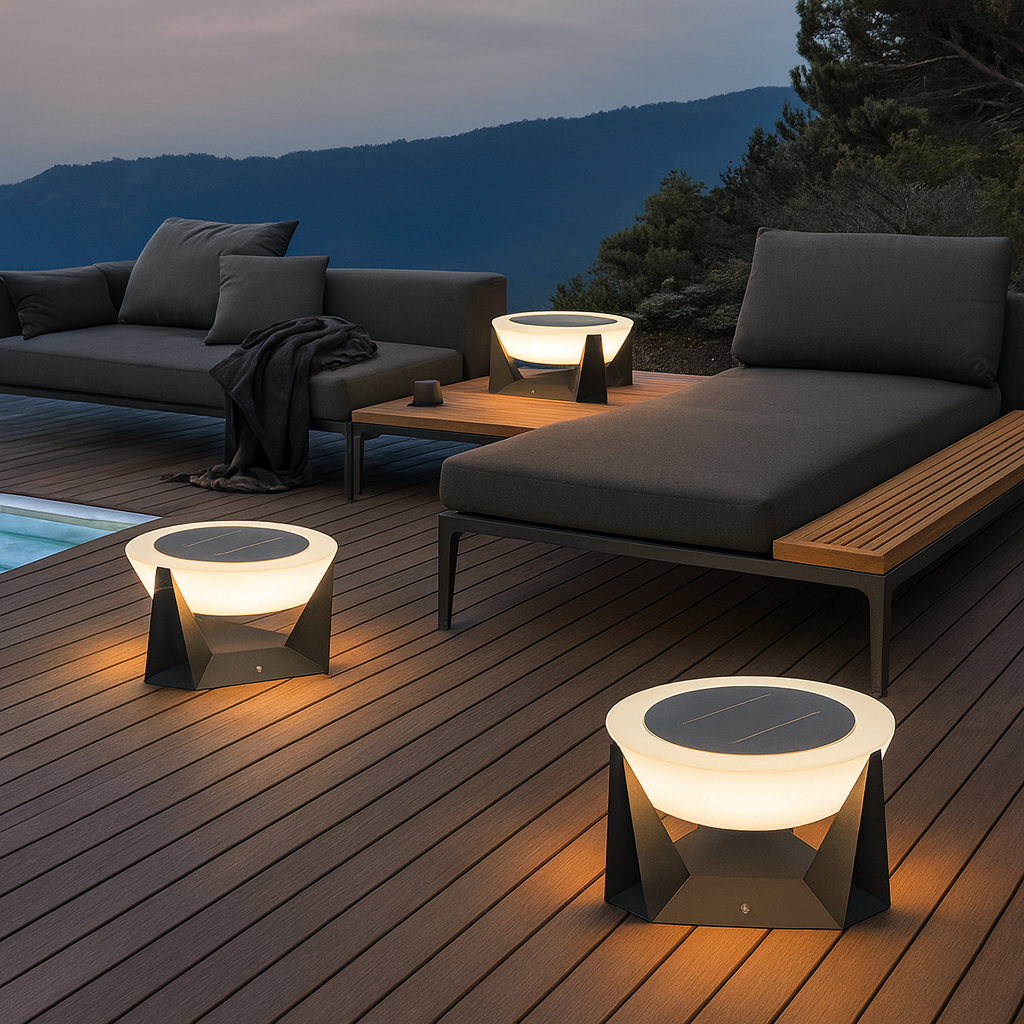 Solar light for patio and garden with modern design