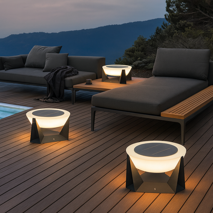 Solar light for patio and garden with modern design
