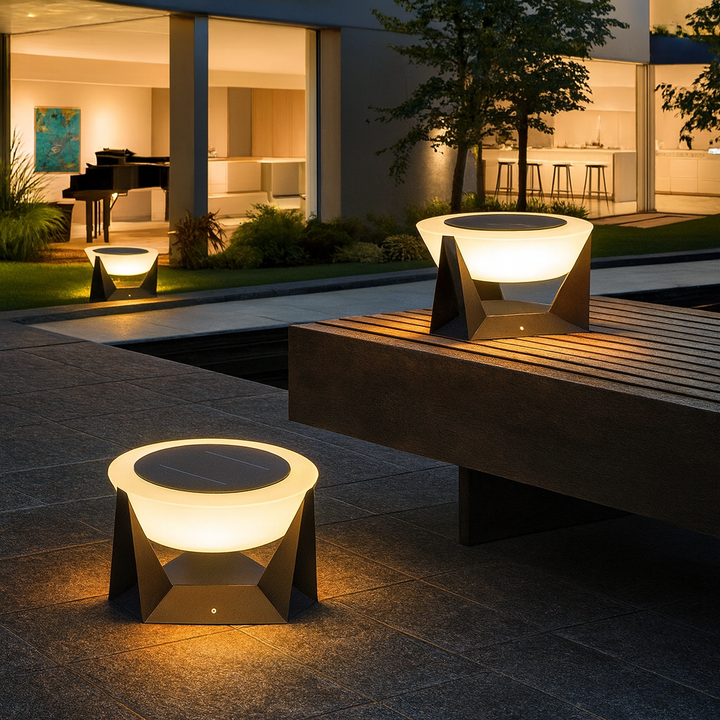 Solar light for patio and garden with modern design