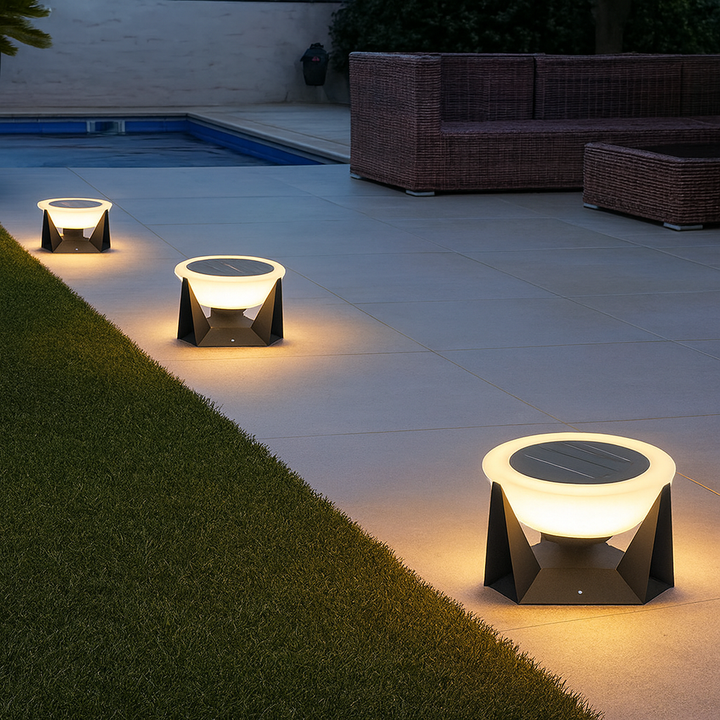 Solar light for patio and garden with modern design
