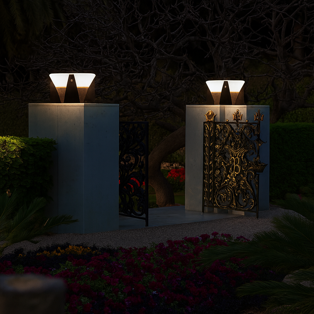Solar light for patio and garden with modern design