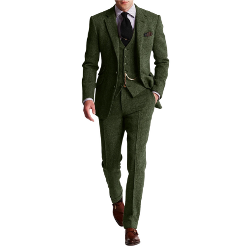 Men's Three-Piece Suit in Vintage Retro Style 
