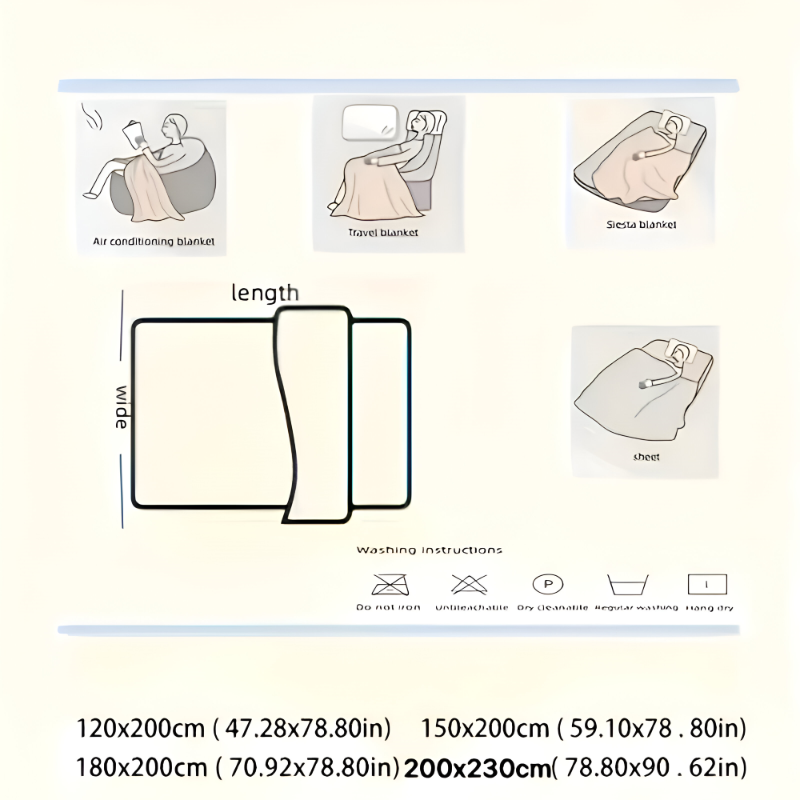 Striped fleece blanket – thick ribbed look for sofa and bed