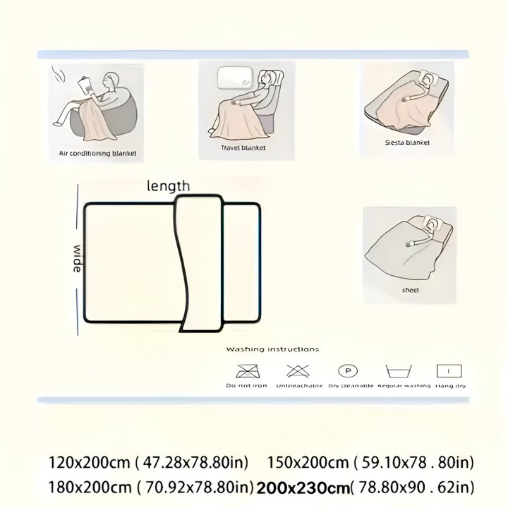 Striped fleece blanket – thick ribbed look for sofa and bed