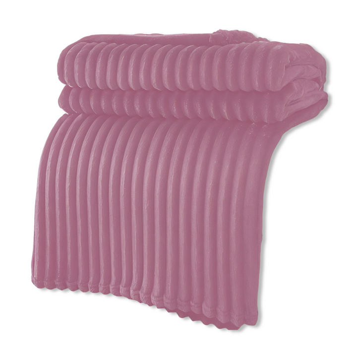 Striped fleece blanket – Thick plaid with ribbed texture for all seasons