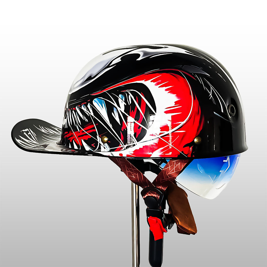 Advanced motorcycle helmet with streamlined design