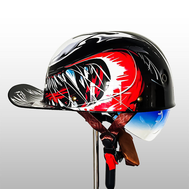 Advanced motorcycle helmet with streamlined design
