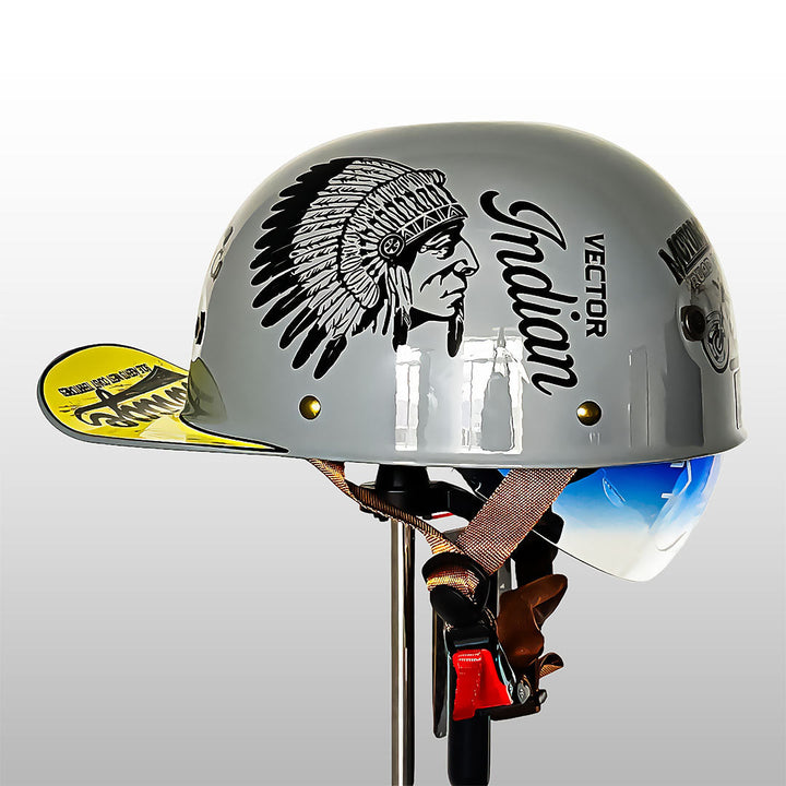 Advanced motorcycle helmet with streamlined design