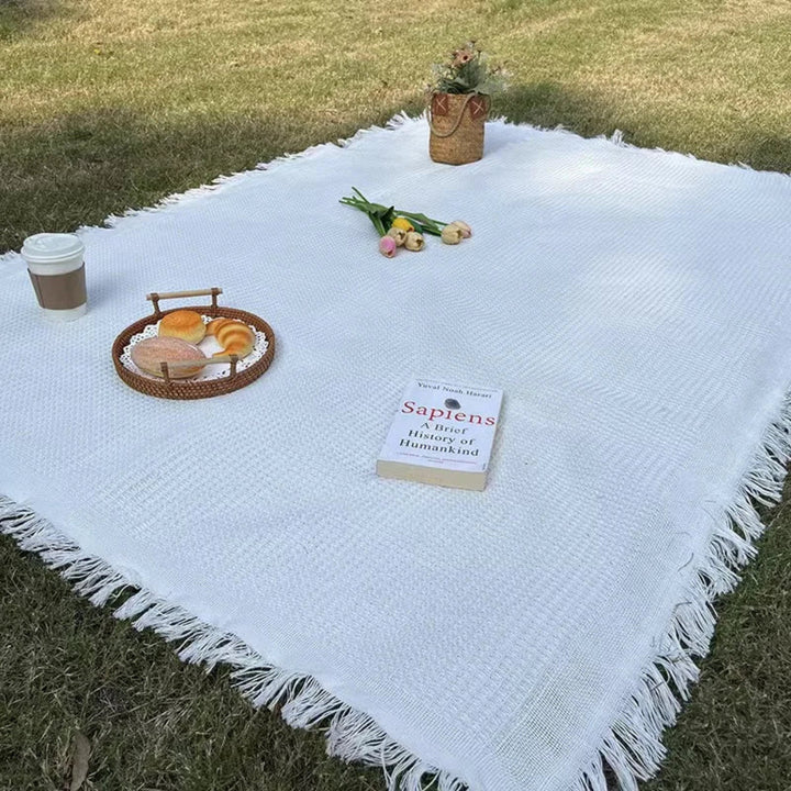 Tischdecke Baumwoll Leinen Für Picknick Und Garten