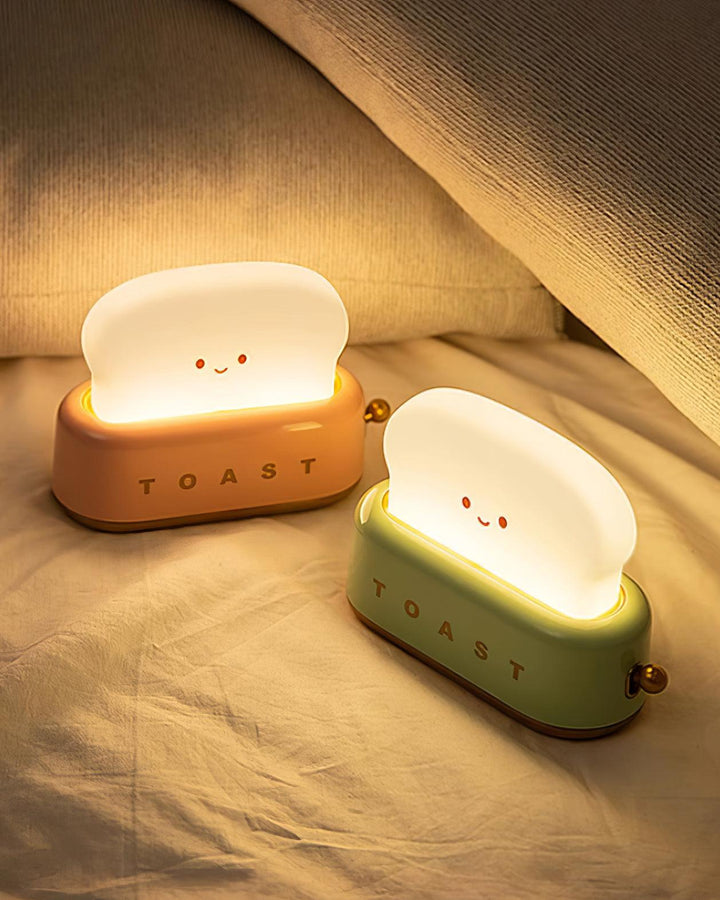 Toaster table lamp with integrated battery